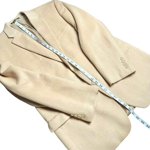 Lauren Ralph Lauren | Men | 100% Camel Hair Solid Tan Lined Classic Blazer | 42R - Picture 7 of 13